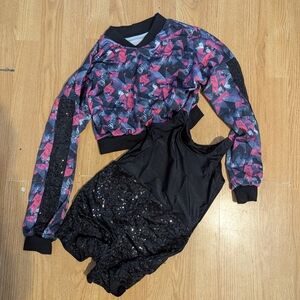 Girls 2pc sequined Dancewear set